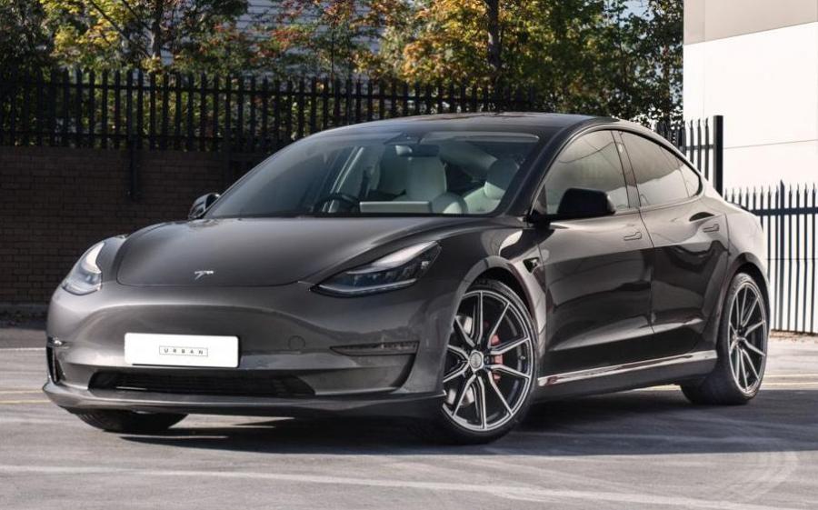 Tesla Model 3 by Urban Automotive on Vossen Wheels (HF-3) '2019